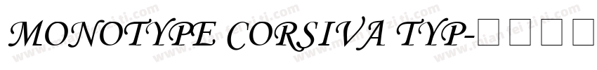 MONOTYPE CORSIVA TYP字体转换
